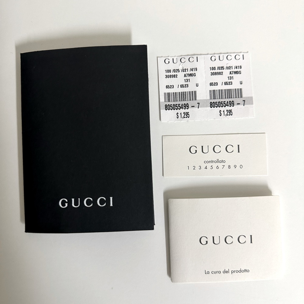Gucci marmont black leather belt bag w/ signature gold logo emblem - Picture 2 of 15